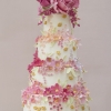 Wedding Cake with Flowers and Bees