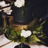 Black and Gold Wedding Cake