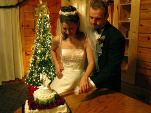 Christmas wedding cake