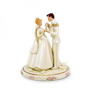 cinderella's wedding day cake topper