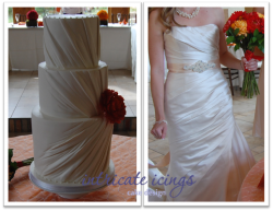 dress ruching cake