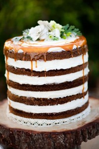 Naked wedding cake