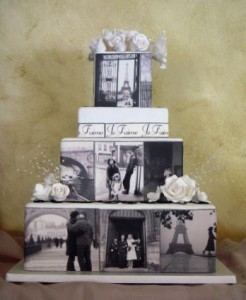 Romance in Paris Wedding Cake