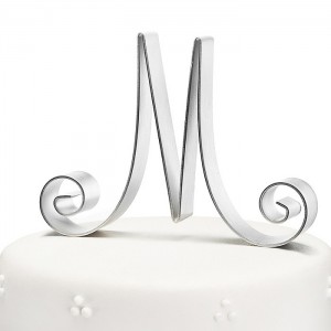 Script Initial Cake Topper