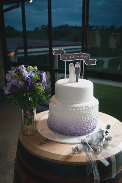 Purple Ruffle Ombre Cake