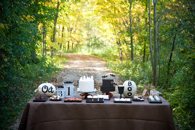 Halloween dessert table